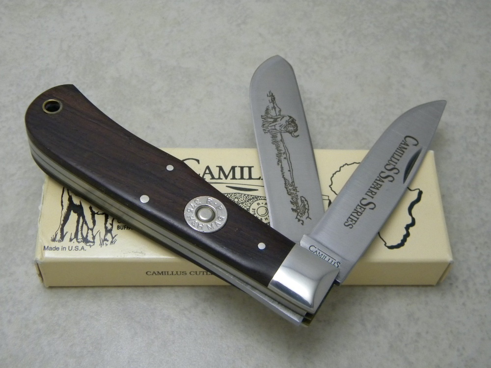 Camillus NY USA CSS-1 Wood Safari Series 375 H&H Mag Cape