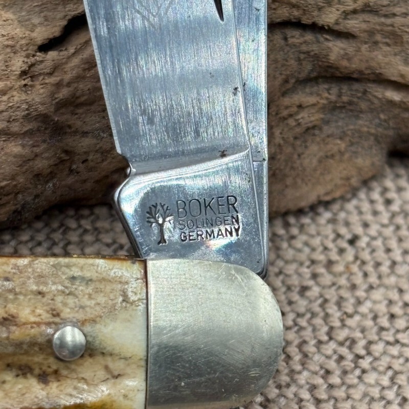 VINTAGE BOKER TREE BRAND SOLINGEN GERMANY 8573 GENUINE STAG