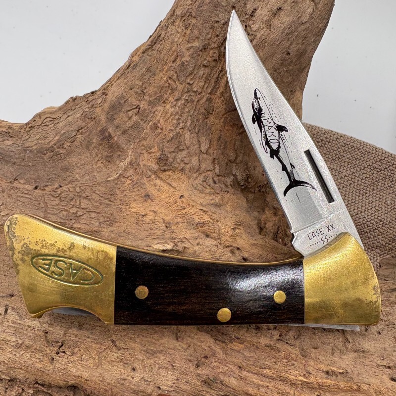 CASE XX USA P158 LSSP KNIFE 1981 9 Dot Mako Leather Sheath Vintage