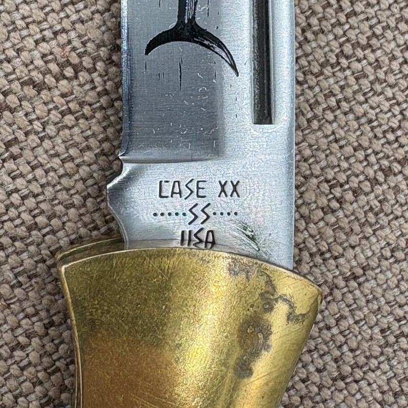 CASE XX USA P158 LSSP KNIFE 1981 9 Dot Mako Leather Sheath Vintage