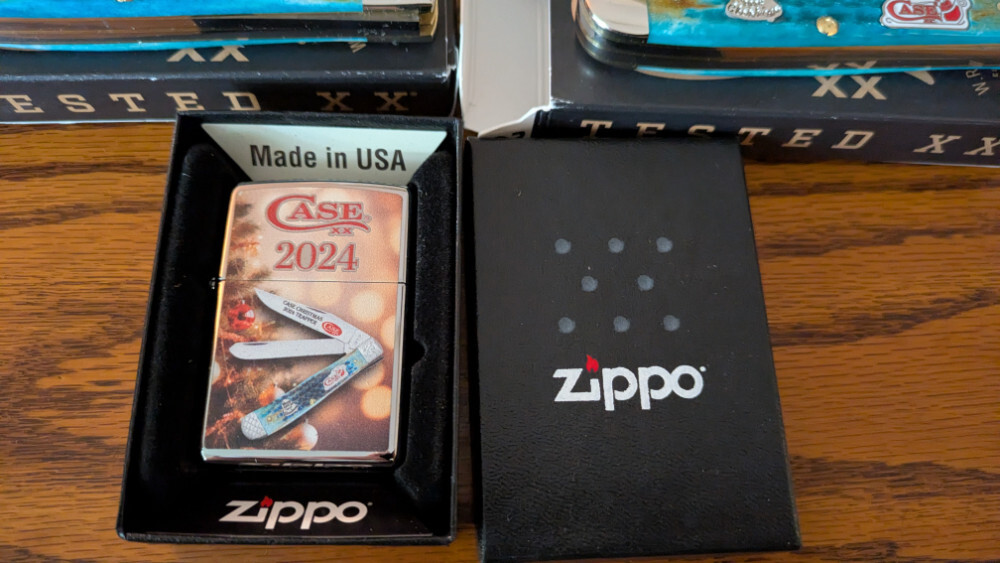 Case XX SMKW SFO Sea Dragon Christmas Trapper & Zippo SET
