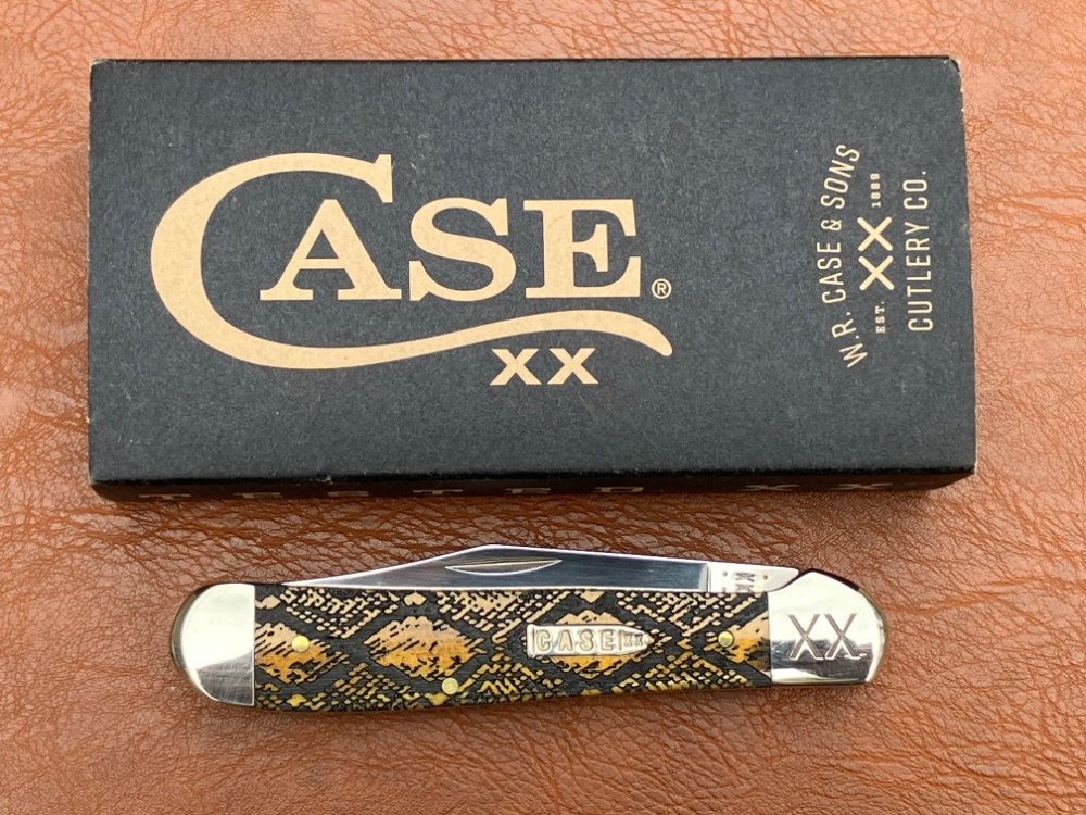 Case XX Copperhead SFO Snakeskin Antique Bone 1/500