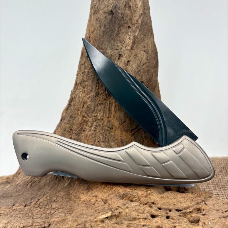 Boker Ceramic Blade Folding Knife 2040 Delta Titanium Handle