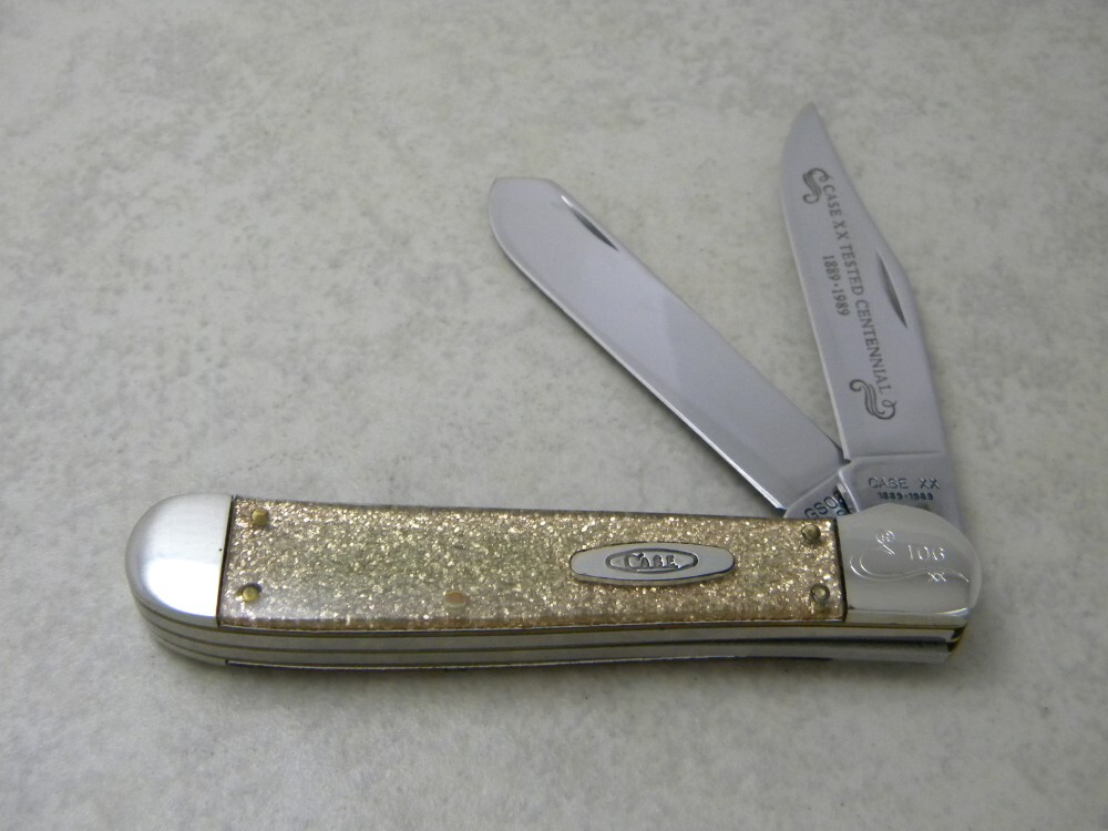 Case XX USA 1889-1989 Gold Stone Centennial GS0200 Trapper Knife