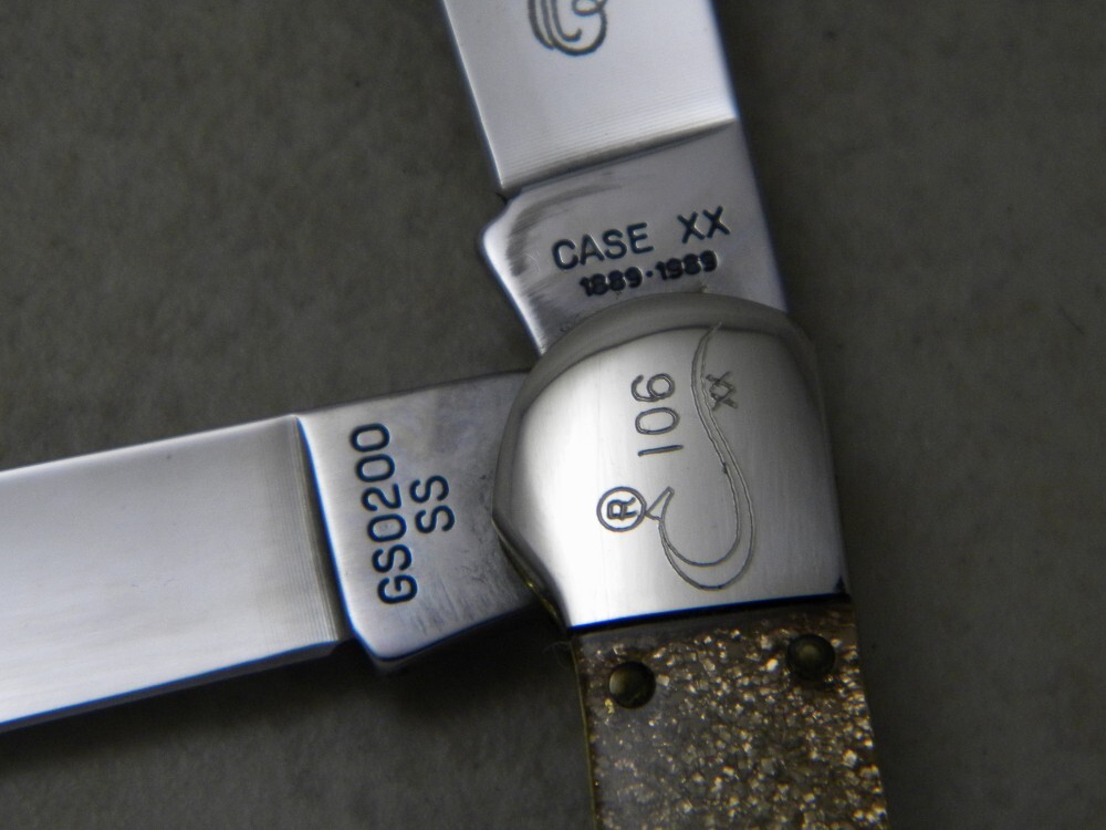 スーパーセール 半額 Case Knife Trapper GS0200 Centennial Stone Gold 1889-1989 USA XX その他