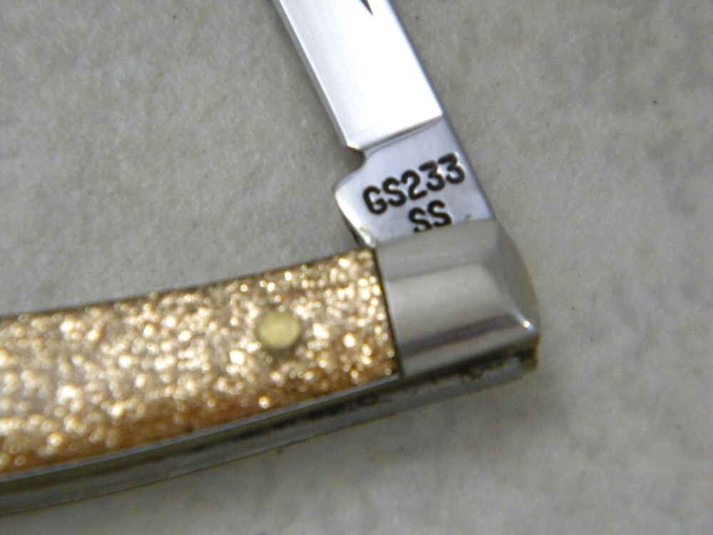 Case XX USA 1889-1989 Gold Stone Centennial GS233 Pen Knife