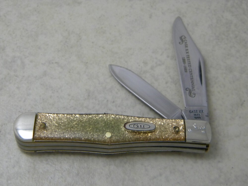 Case XX USA 1889-1989 Gold Stone Centennial GS225 1/2 Coke Bottle