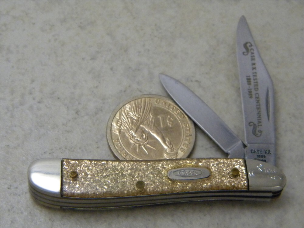 Case XX USA 1889-1989 Gold Stone GS220 Centennial Peanut Knife