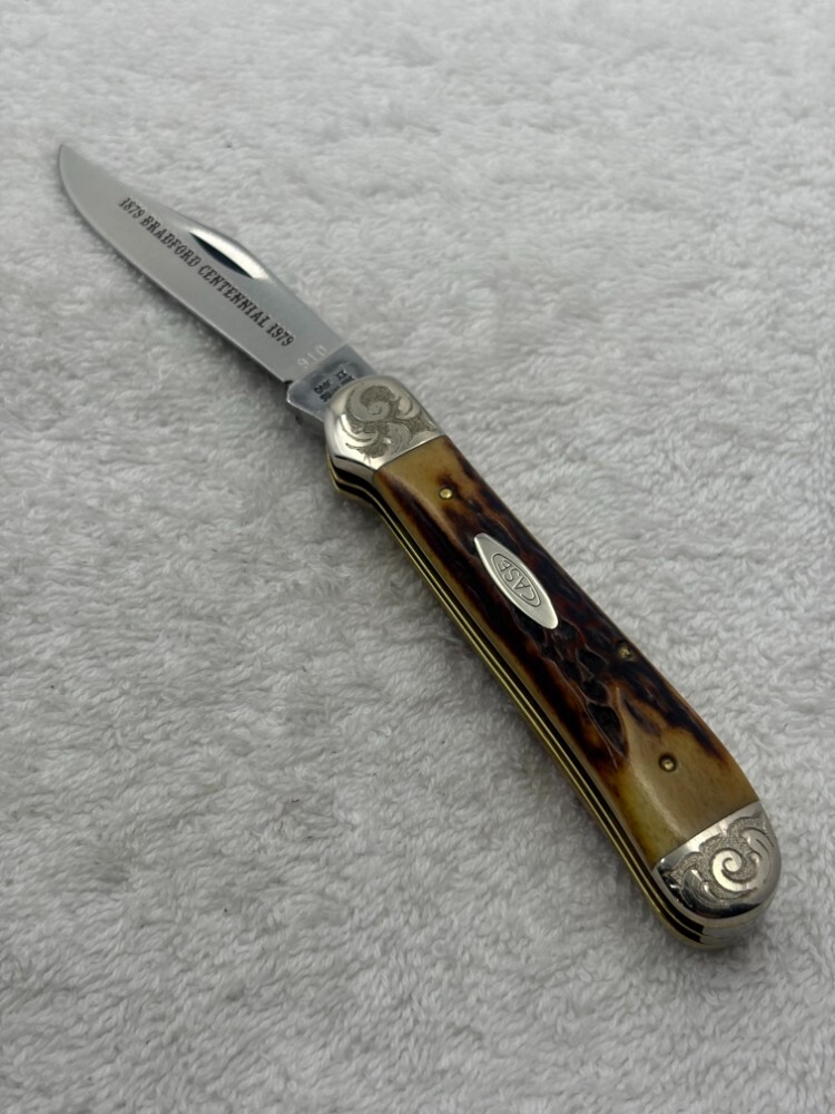 Case XX 1979 1 Dot 5249 SSP 2 Blade Copperhead Engraved Bolsters