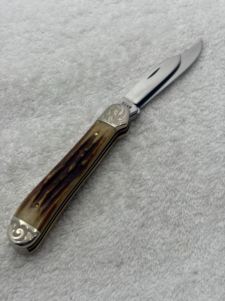 Case XX 1979 1 Dot 5249 SSP 2 Blade Copperhead Engraved Bolsters