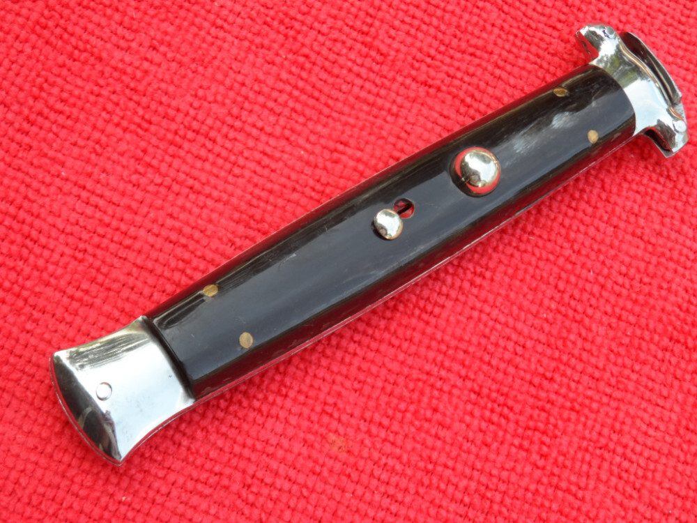 Vintage Italian Trap door OTF Automatic switchblade Brazilian horn