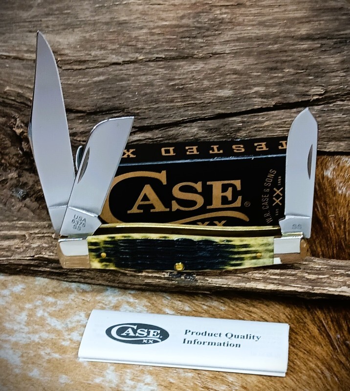 2023 Case XX 6375 SS Large Stockman Olive Green Bone Crandall Jig