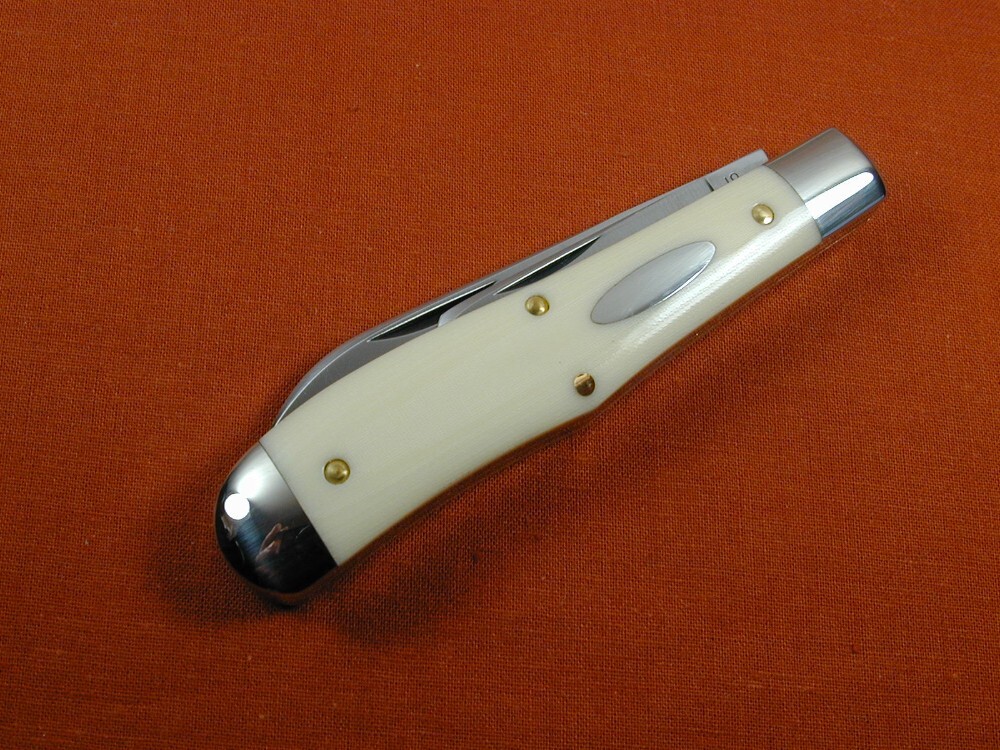 Great Eastern Cutlery GEC Ivory Linen Micarta Eureka Jack Knife