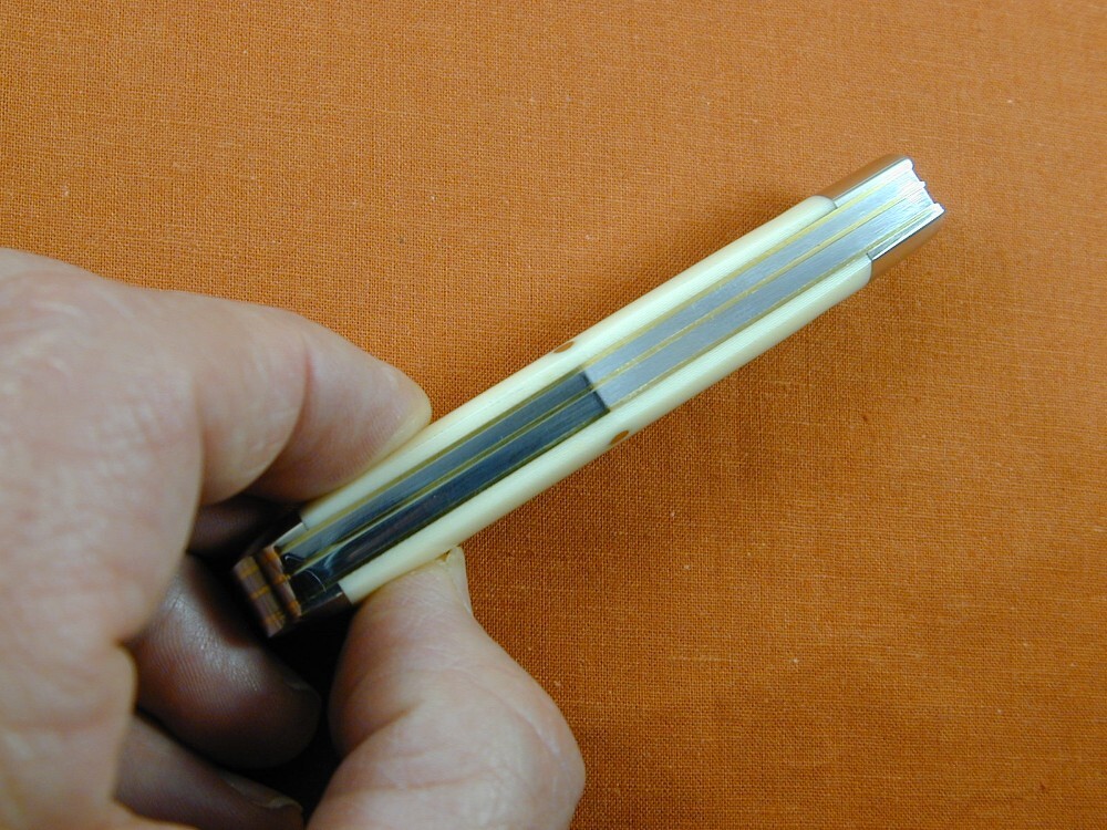Great Eastern Cutlery GEC Ivory Linen Micarta Eureka Jack Knife