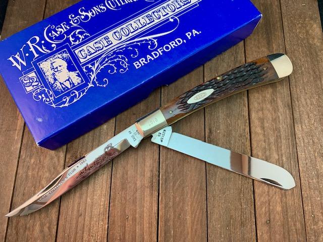 Case Banana Trapper 1982 CCC Club Knife Brown Jigged Bone Saber