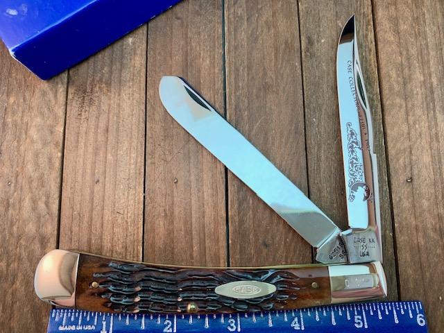 Case Banana Trapper 1982 CCC Club Knife Brown Jigged Bone Saber