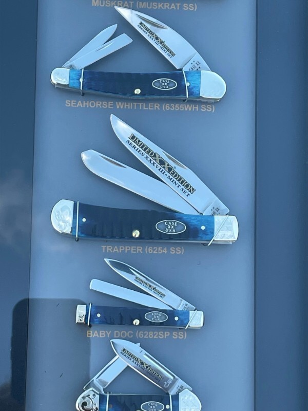 蝶貝blue♡ケースセット CASE Peanut Paua Abalone Knife w/Scissors Presentation Box