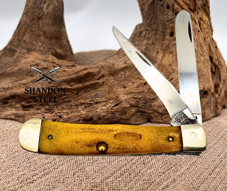Case XX USA 5254 Vintage 1986 Trapper Folding Pocket Knife