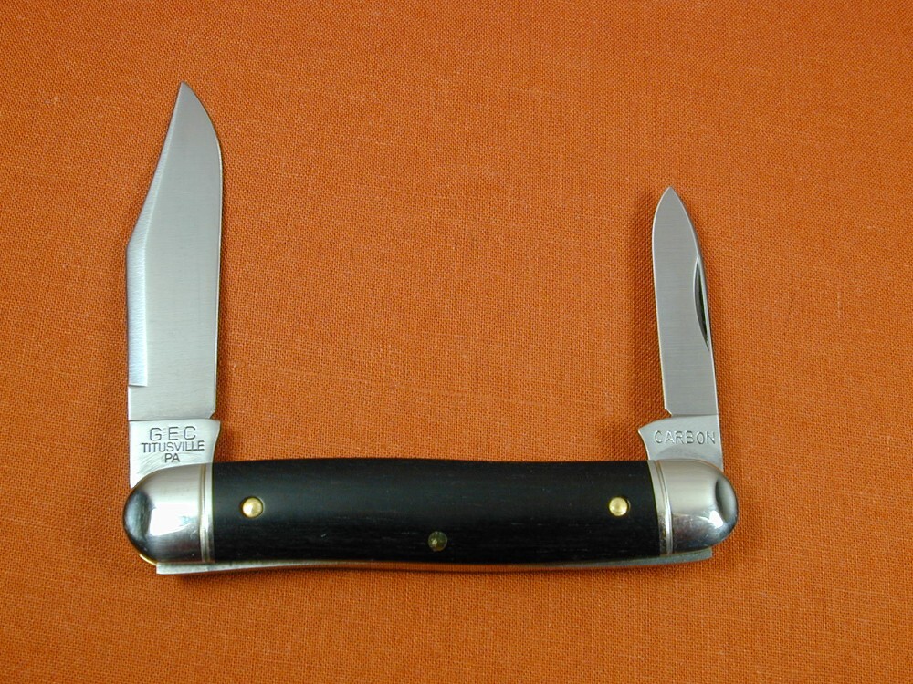 Great Eastern Cutlery GEC Smooth Black Ebony Wood Lil Cowboy