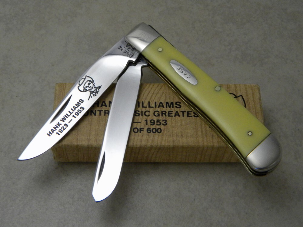 Case XX USA 3254 Hank Williams Yellow Trapper Knife NIB