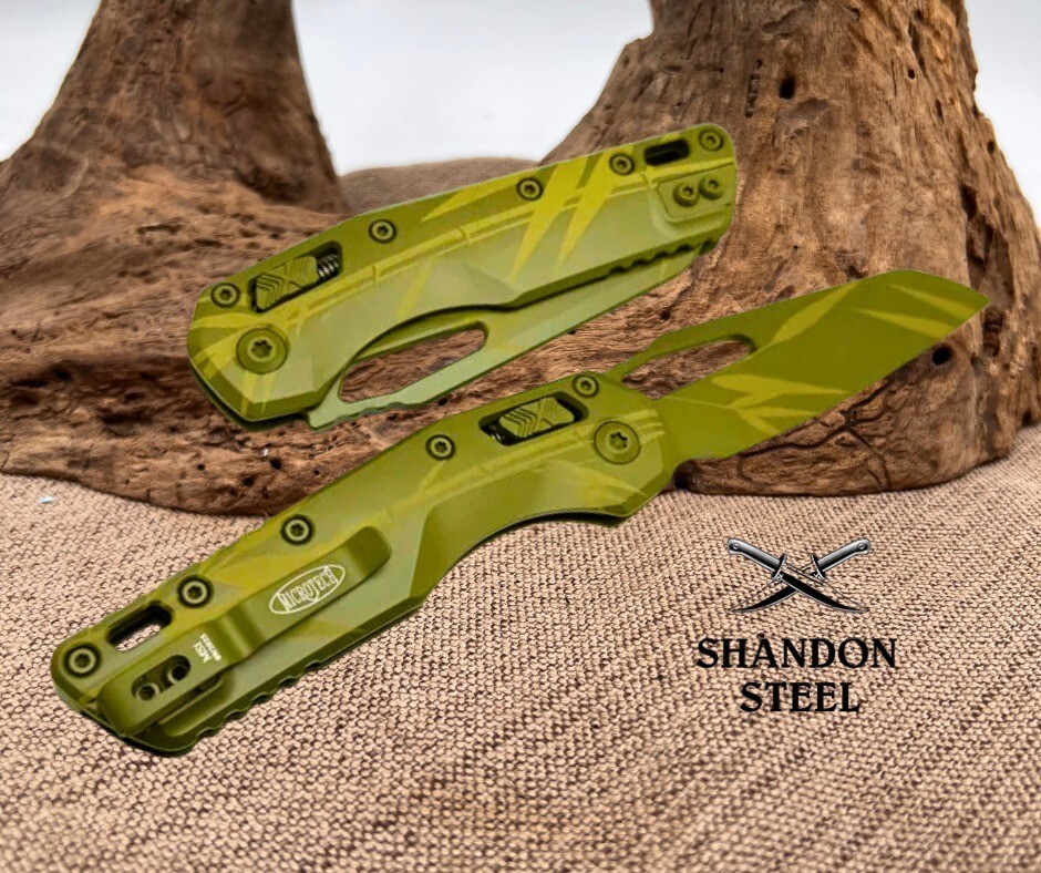 Microtech MSI RAM-LOK Manual Folder Cerakote Green Bamboo Aluminum