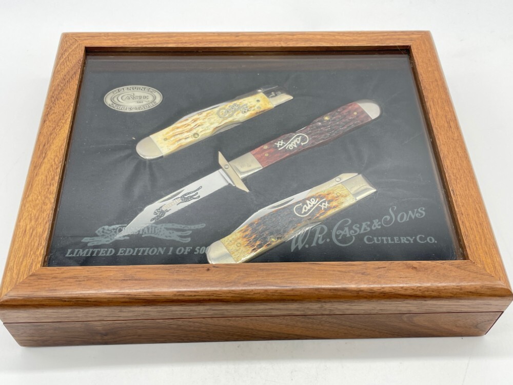 2002 W.R. CASE & SONS (CASE XX) Ltd. Ed. Cheetah Set of 3 (1/500) w/