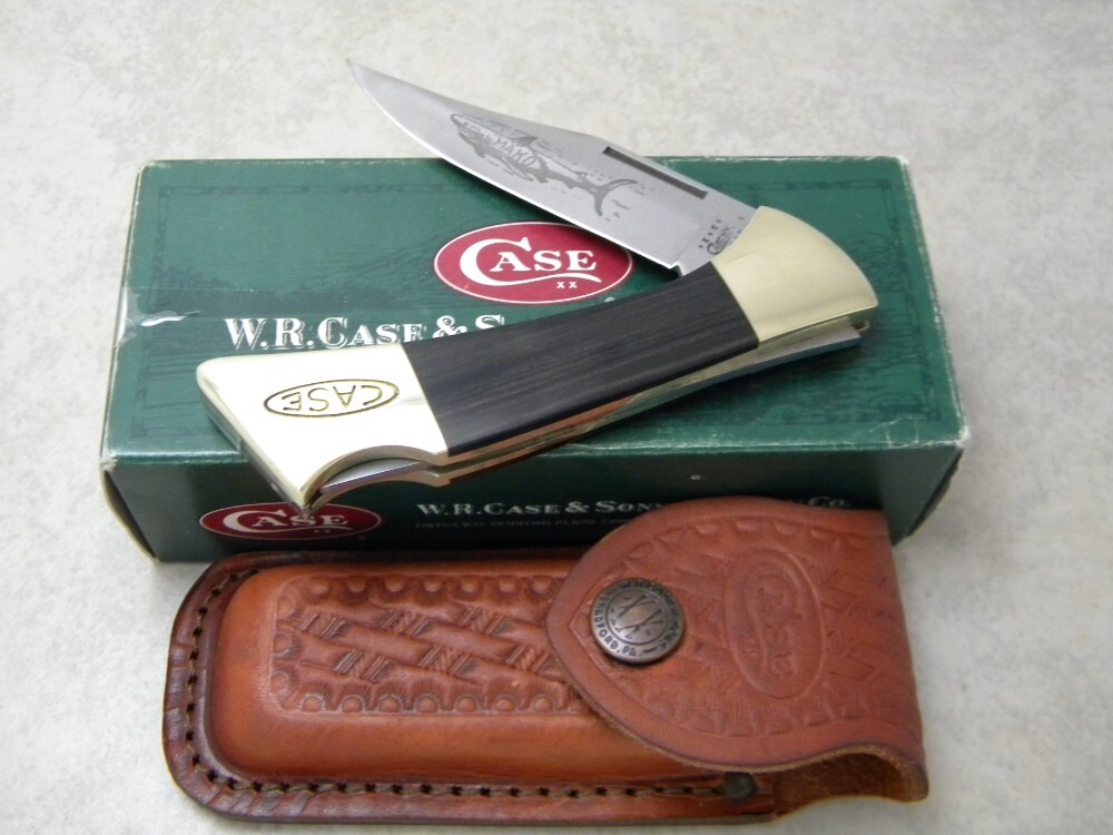 Case XX USA 10 Dot (2000) Wood P158L MAKO Lockback Knife w/Pouch NIB