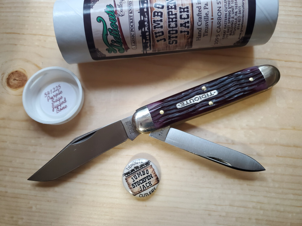 GEC Tidioute 541225 Jumbo Stockpen Jack - Purple Sage Jigged Bone