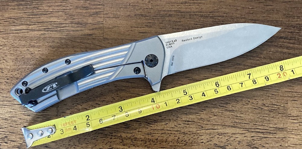 Zero Tolerance 0801 Titanium ZT Flipper Elmax