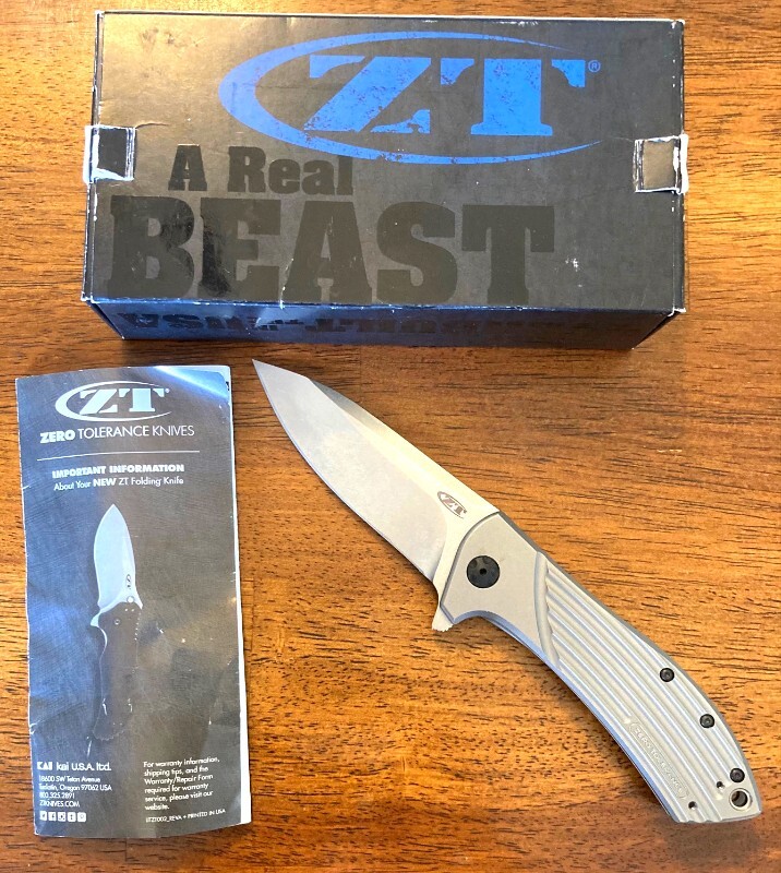 Zero Tolerance 0801 Titanium ZT Flipper Elmax