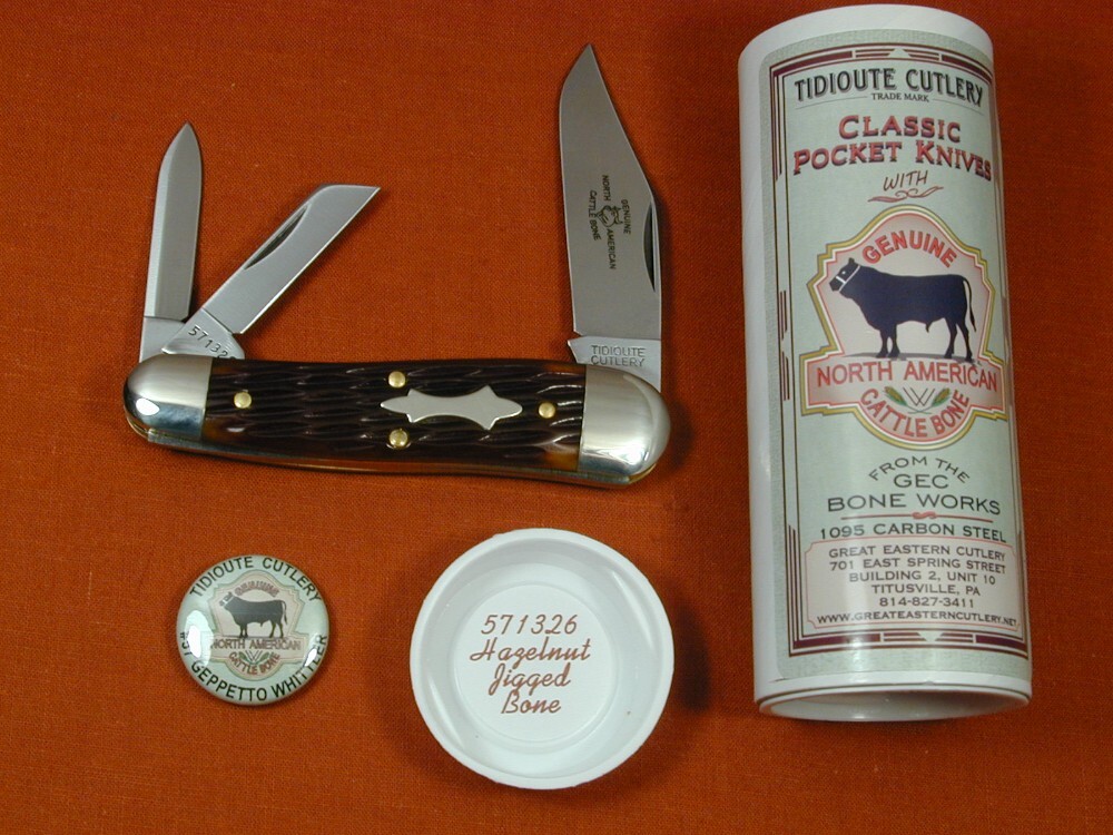 Great Eastern Cutlery GEC Hazelnut Jigged Bone Geppetto Whittler