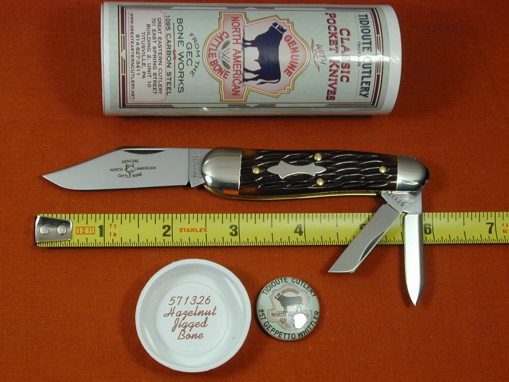 Great Eastern Cutlery GEC Hazelnut Jigged Bone Geppetto Whittler