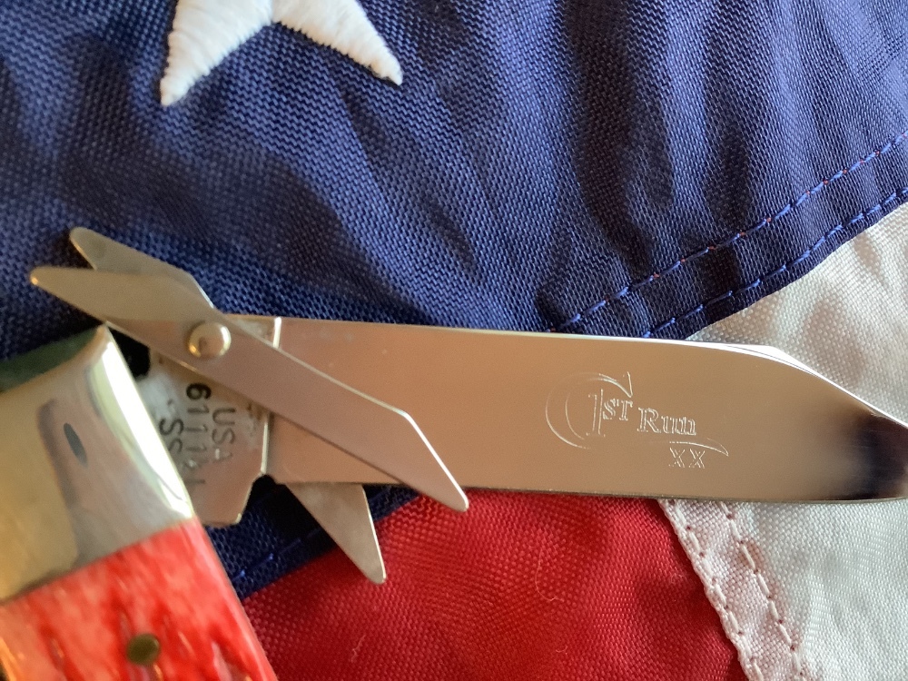 キズナページです Case xx 1st Run Cheetah (Mdl# 6111 1/2 L SS) w Great Red Bone Handles