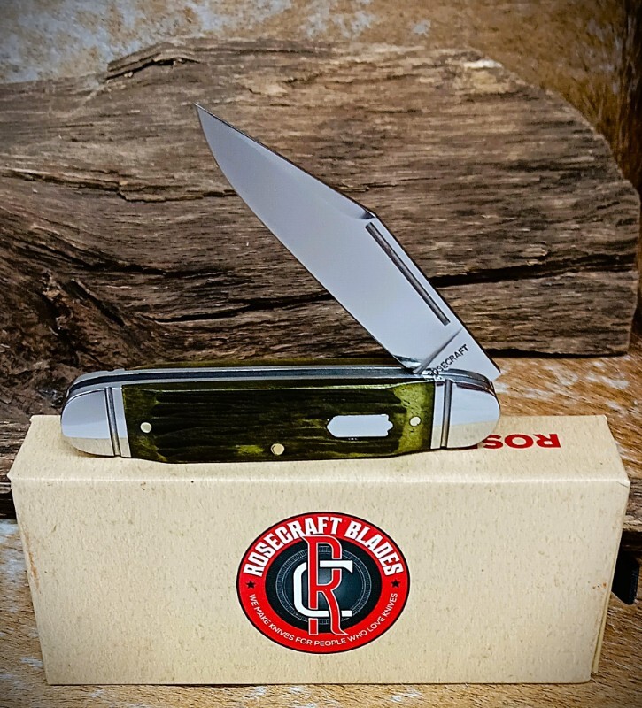 RoseCraft Blades Birchfield Camp Jack RCT034-GJB Green Jigged Bone