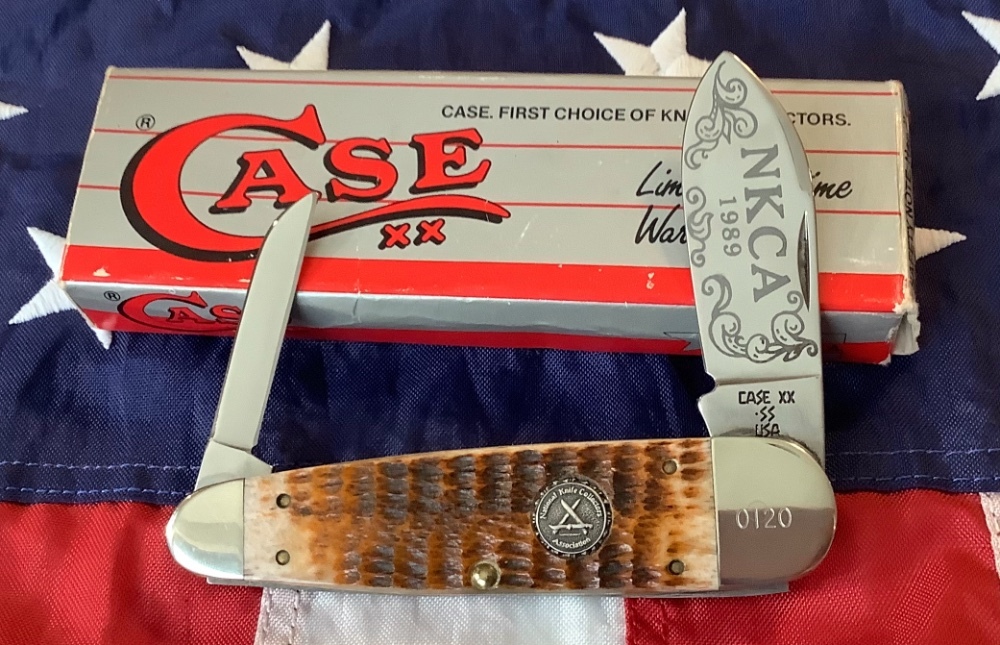 1989 Case xx Sleeveboard w/ Brown Jigged Bone Handles mdl