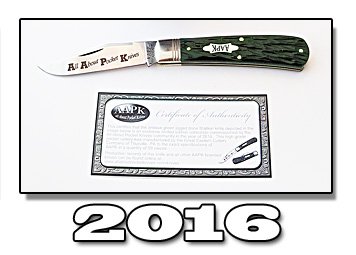 2016 AAPK GEC Series Limited Edition Antique Green Jigged Bone Stallion Knife