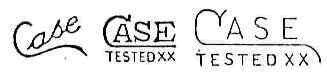Case XX tang stamps used 1920 - 1940