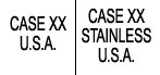 Case knife tang stamp used 1965 - 1969
