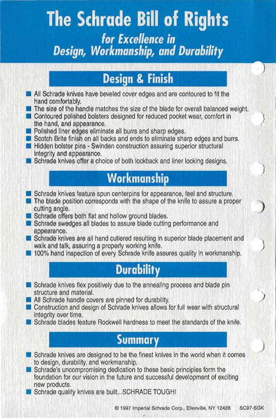 Schrade Knife Bill Of Rights Page 4