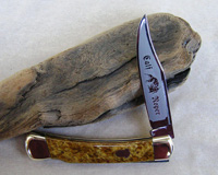 Bulldog Brand Gold Dust Celluloid Calf Roper Lockback Knife