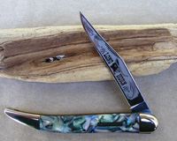 Bulldog Brand Abalone Celluloid Toothpick Knife