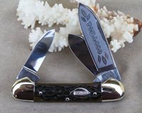 Bulldog Brand Three Blade Canoe Stockman Knife