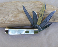 Bulldog Brand 5 Blade Genuine Pearl Trapper Knife