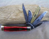 Bulldog Brand 5 Blade Red Bone Trapper Knife