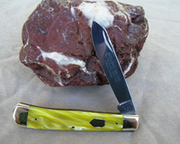 Bulldog Brand Yellow Single Blade Trapper Knife