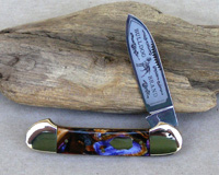 Bulldog Brand Purple Swirl 1 Blade Canoe Knife