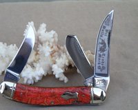 Bulldog Brand Apple Coral Cuttin' Horse Sowbelly Knife