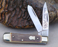 Bulldog Brand Mammoth Ivory Baby Bullet Trapper Knife