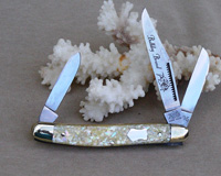 2005 Bulldog Brand Chipped Abalone Stockman Knife