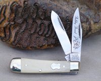 2005 Bulldog Brand Mammoth Ivory Baby Bullet Trapper Knife